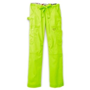 KOI KATHY PETERSON Scrub Pants with Lots of Pockets Size XS Lime Green
